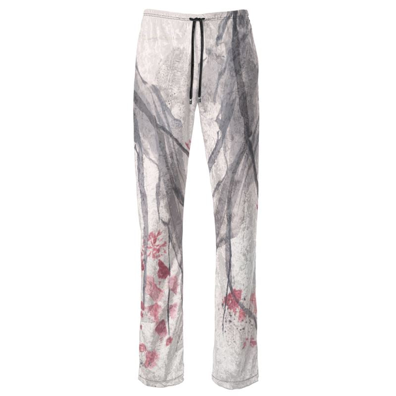 Cherry Blossom Art Womens Trousers