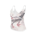 Cherry Blossom Art Lace Trim Cami Top