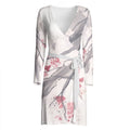 Cherry Blossom Art Midi Wrap Dress