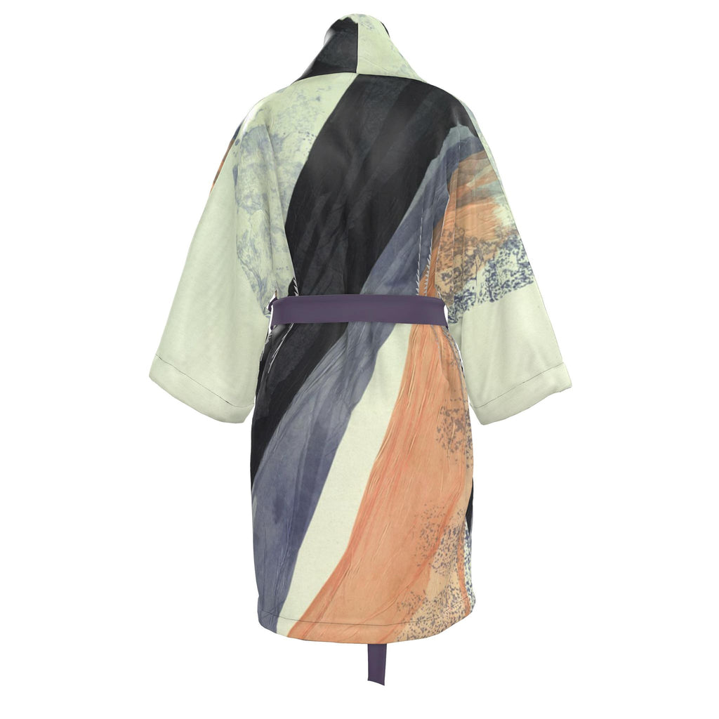 Navy&Peach Kimono