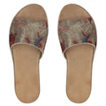 Japanese Washi Art Womens Leather Sliders