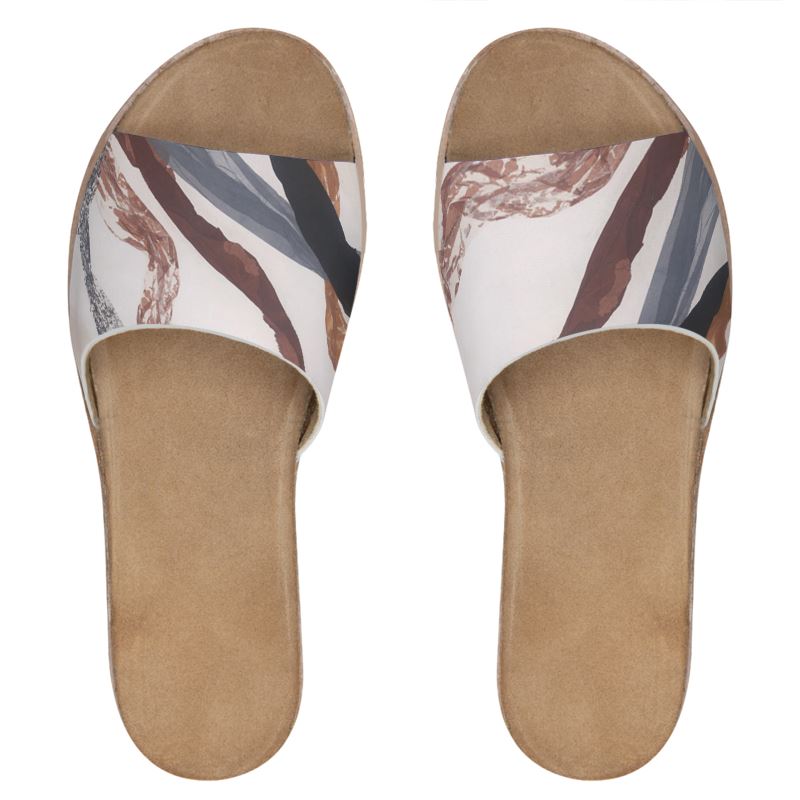 Gold Coast Art Womens Leather Slides