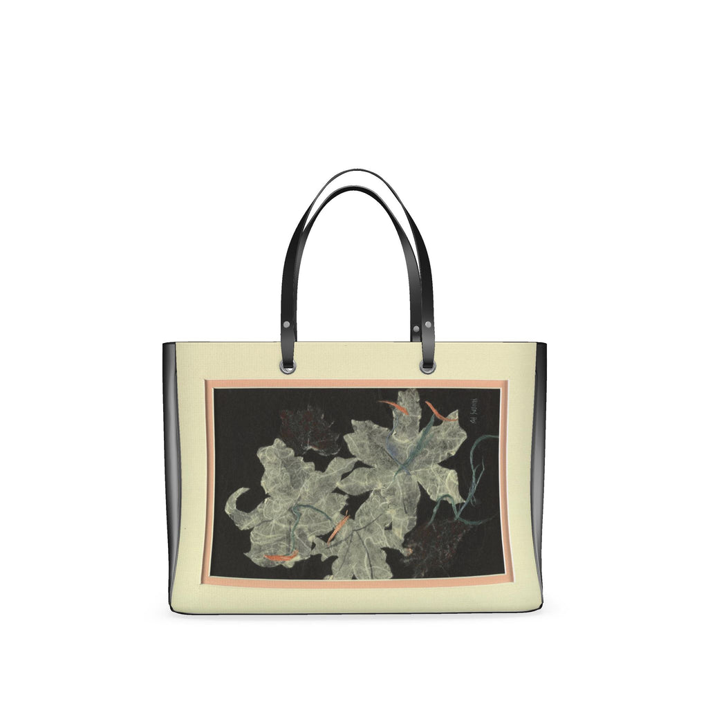 Oriental Black Lily Art Handbag