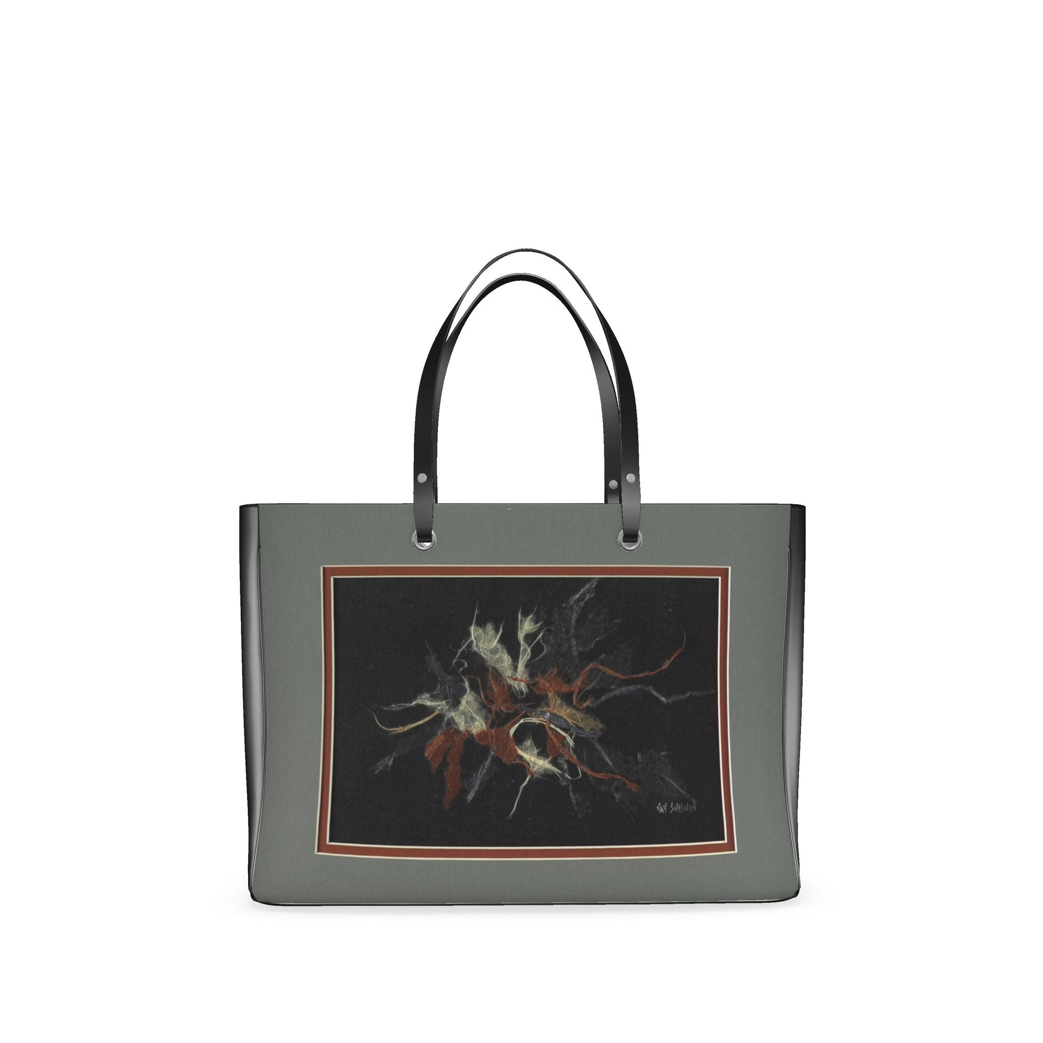 Matted Black Washi Art Handbag