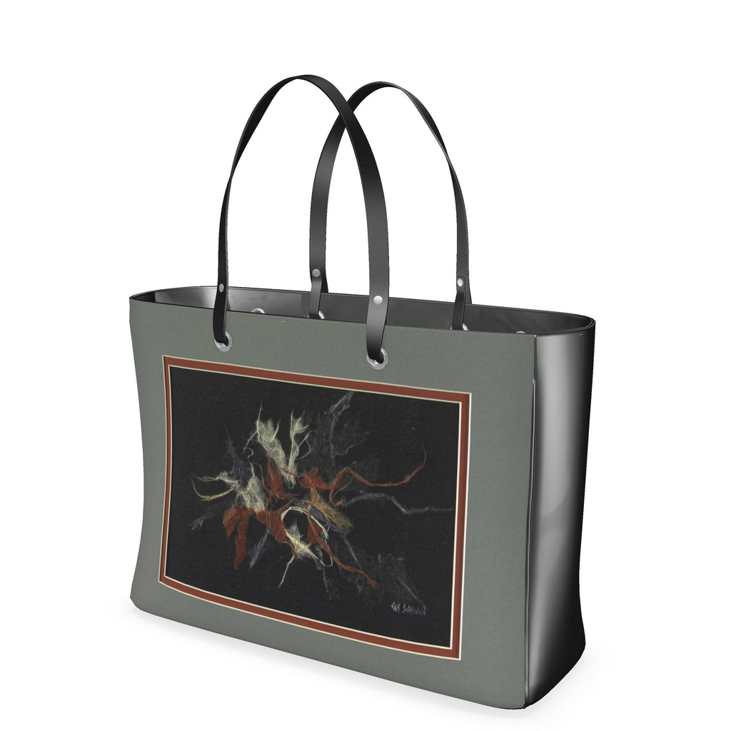 Matted Black Washi Art Handbag