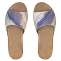 Abstract Mountain Art Womens Leather Sliders