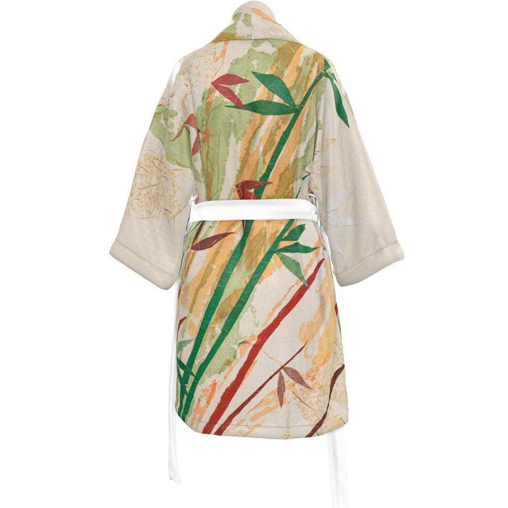 Brown Bamboo Art Kimono