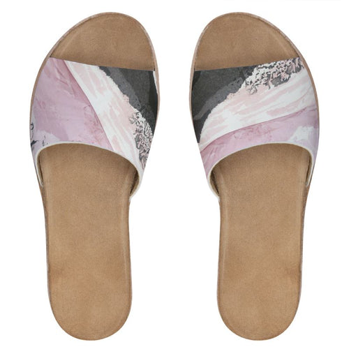 Black Mountain Art Womens Leather Sliders