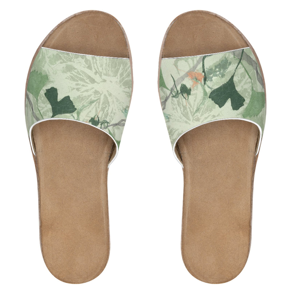 Ginkgo Womens Leather Sliders