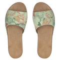 Lily Pads Art Womens Leather Sliders