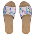 Modern Bamboo Art Womens Leather Sliders