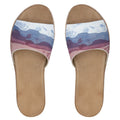 Washi Mountain Art Womens Leather Sliders