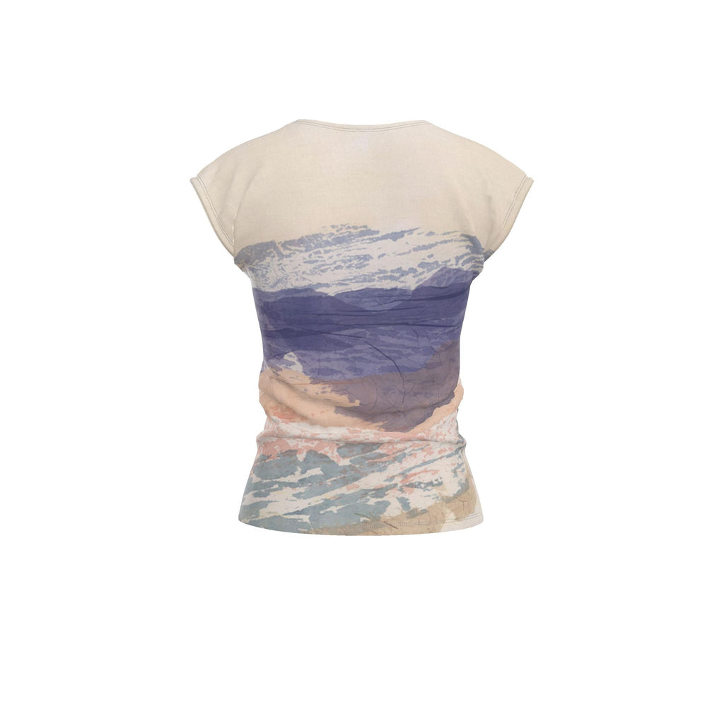 Abstract Mountain art Ladies T Shirt