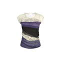 Blue&Black Abstract art Ladies T Shirt