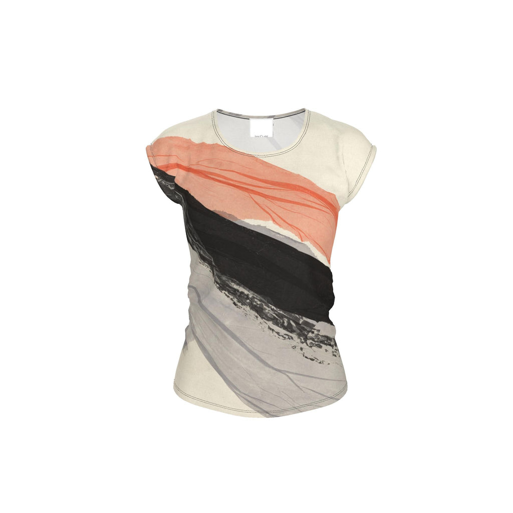 Peach&Black art Ladies T Shirt