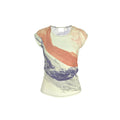 Periwinkle&Peach art Ladies T Shirt