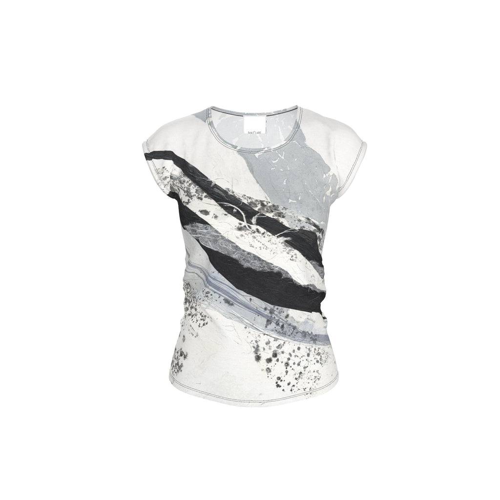 Silver&Black art Ladies T Shirt