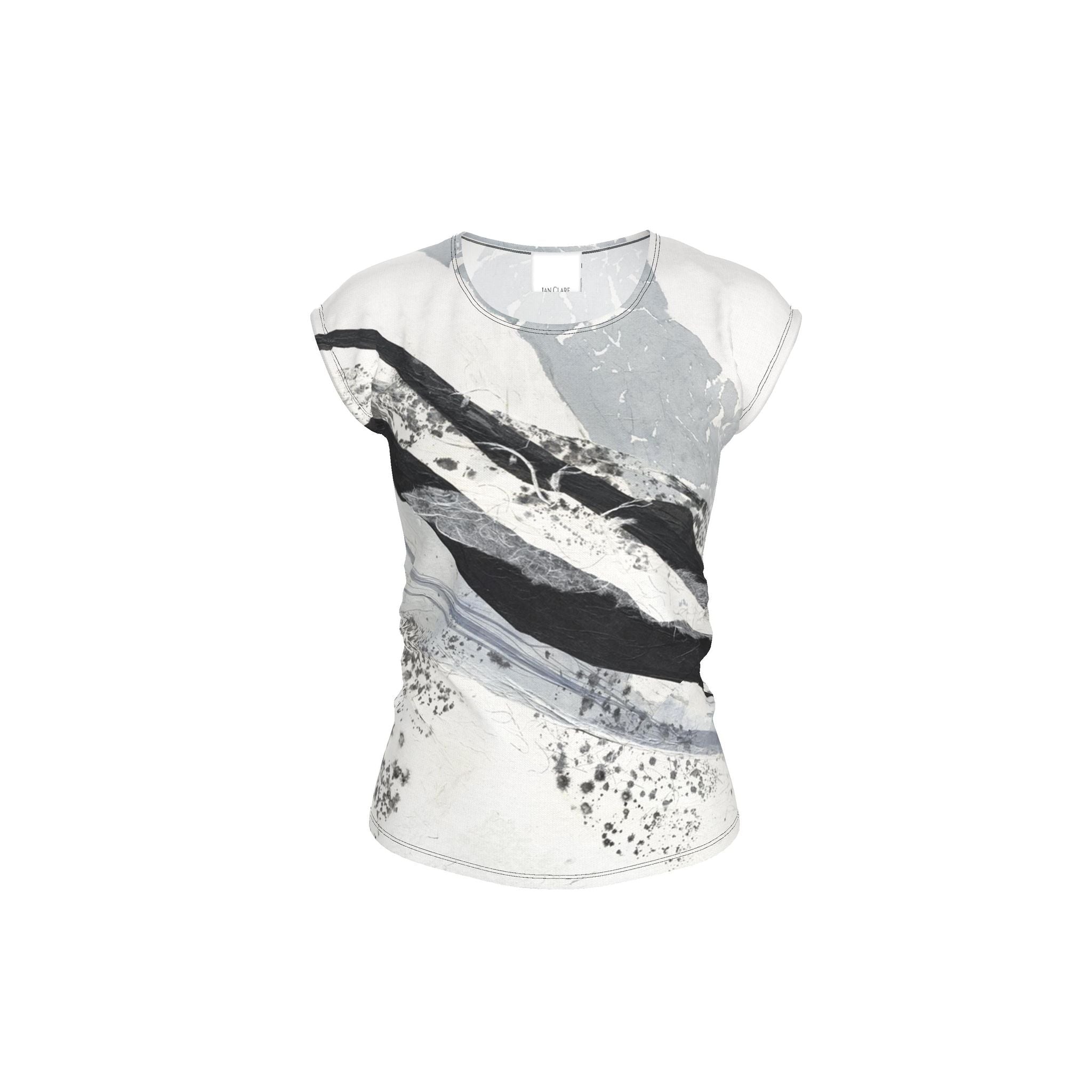 Silver&Black art Ladies T Shirt