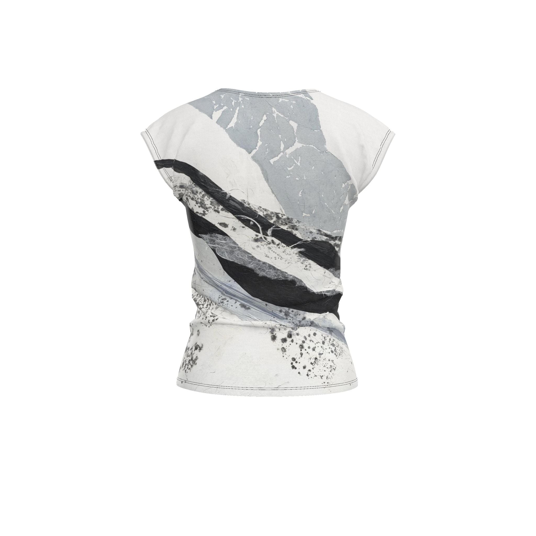 Silver&Black art Ladies T Shirt