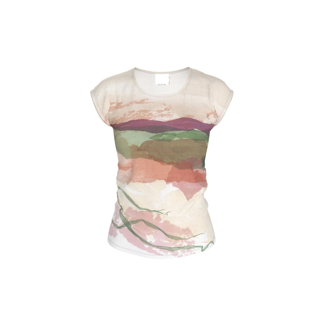 Mountain Sunset art Ladies T Shirt