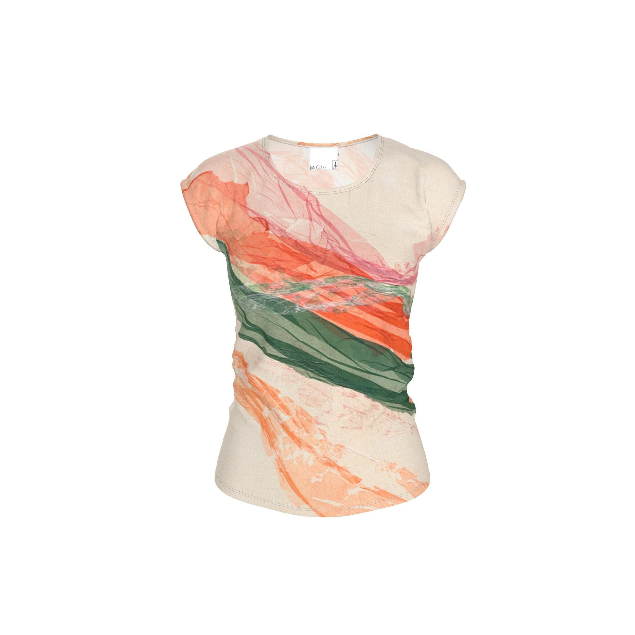 Elmhurst Sunset art Ladies T Shirt