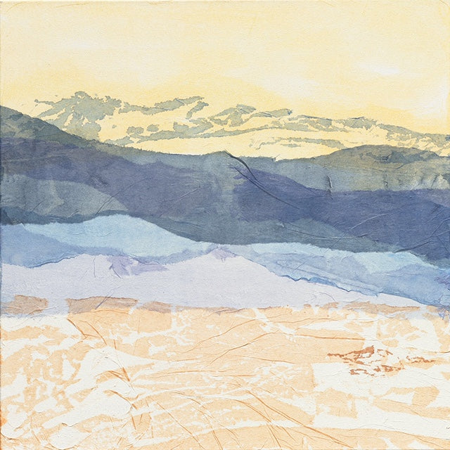 Beckoning Basin Mountains in Washi Triptych Giclee Reproduction prints