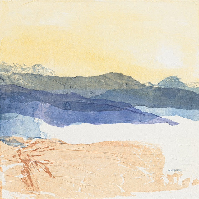 Beckoning Basin Mountains in Washi Triptych Giclee Reproduction prints