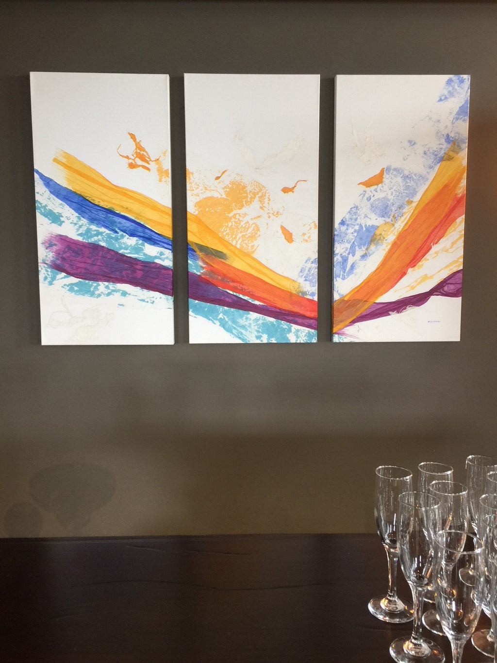 "Wanda's Waves of Washi" Triptych Giclee Reproduction Prints